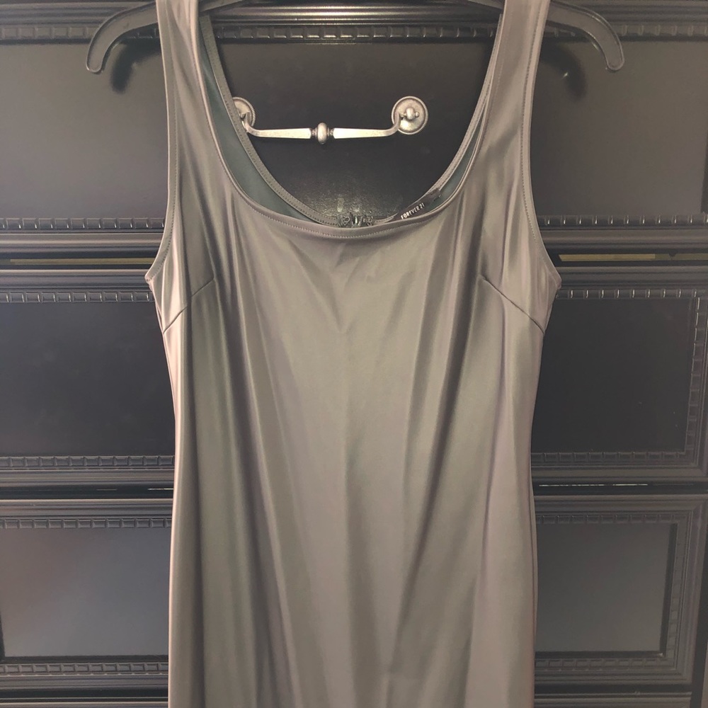 Cute Olive Green leather dress. Size Medium